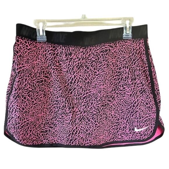 Nike Golf Dri-FIT Skort Size L | Pink & Black Abstract Print, Built-In Shorts - Picture 1 of 5